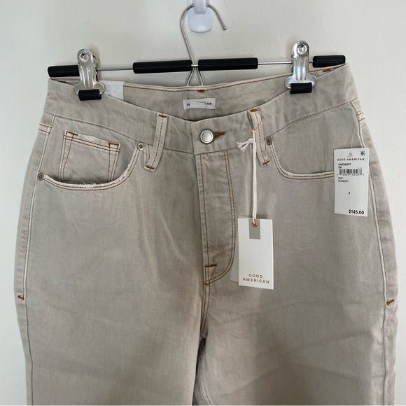 NWT Good American Good '90s Icon Straight Leg Jeans Bone001 Size 14 - Picture 7 of 10